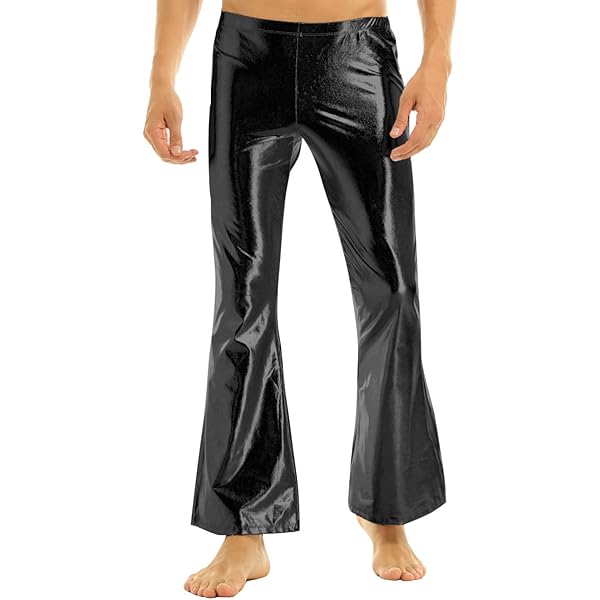 パンツ seyto Vintage fake leather flare pants Womens Faux Leather Flare Pants Lace up High Waisted Wide