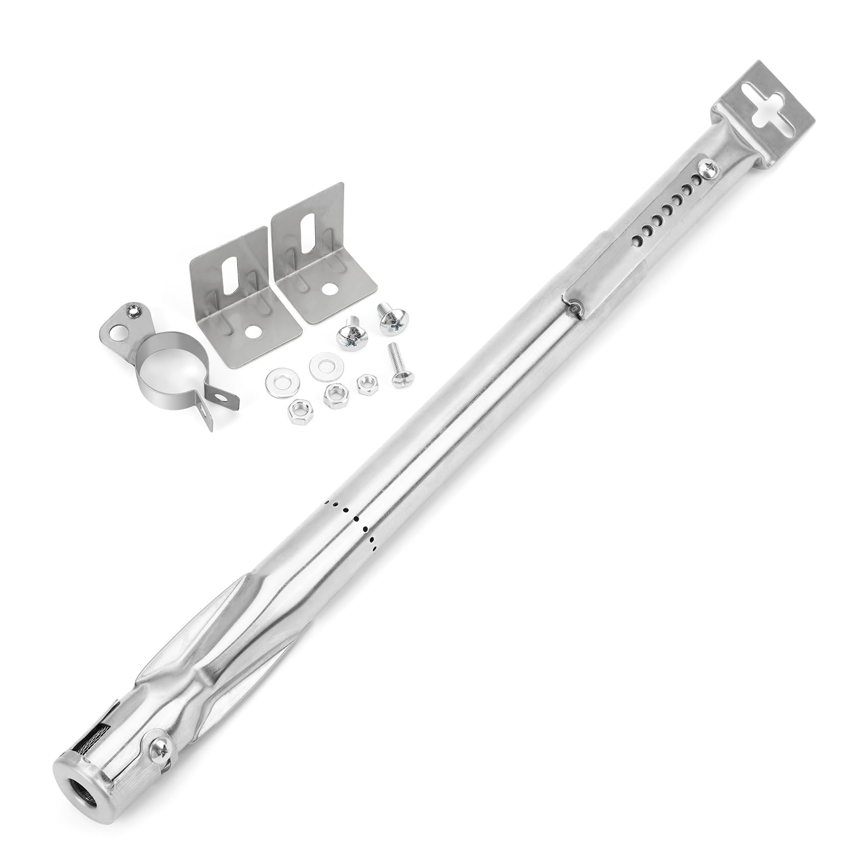 onlyfire Universal Gas Grill Burner Tube Replacement, Stainless Steel, Extendable from 36cm to 50cm, Diameter 12mm (1)