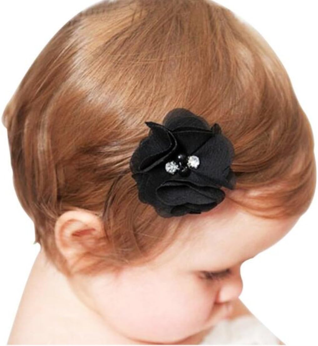 QandSweet 36 Pack Baby Girl's Hair Clips with Hand-Sewn Beads Flower Girl Teens Kids Toddlers: Health & Personal Care