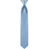 boxed-gifts Clip on Ties for Men - Premium Black Solid Color Clip on Tie
