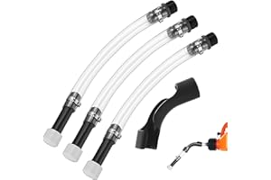 HOHNNYREET Gas Can Hose, Racing Fuel Jug Hose with Bender, for 3/5/5.5 Gallon Gas Cans,Vp Fuel Jug, Gas Can Spout Replacement with Upgraded Filler Design(3 Hoses & 1 Bender, 1 inch, 26 mm)
