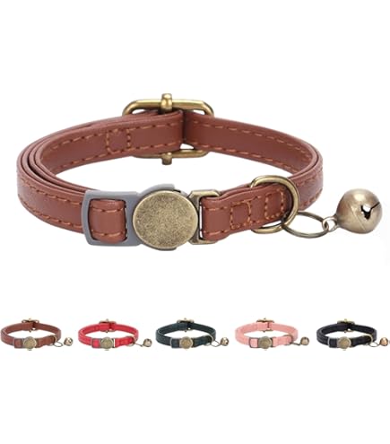 TRKETK 3 Pièces Colliers Roses Pour Chat Avec Perle, Collier Chats Anti