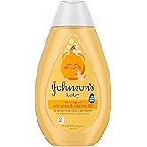 Johnson's Baby Shampoo with Aloe Vera &amp; Vitamin B5, 13.6 fl oz | Tear Free, Newborn Essentials, No Added Parabens &amp; Sulfates, Hypoallergenic