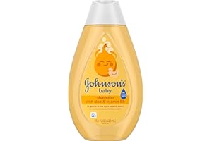 Johnson's Baby Shampoo with Aloe Vera & Vitamin B5, Tear Free, Newborn Essentials, No added Parabens & Sulfates, Hypoallergenic, 13.6 fl. oz