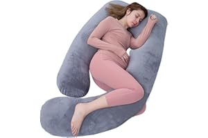 60in Pregnancy Pillow, U Shaped Full Body Maternity Pillow, Extra Large Sleeping Support Pillow with Removable Cover for Preg