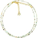 TGH Natural Gemstone Beads Handmade Beaded Necklace, Energy Healing Stones, Birthstone Jewlry, Crystals Women Fashion Jewelry for her, Mother's Day Gifts, Statement Necklace