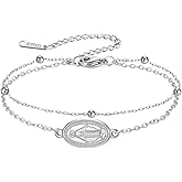 TEAMER Dainty Virgin Mary Rosary Bracelet Mother Mary Double Layer Beads Chain Bracelet Religious Faith Protection Jewelry For Women