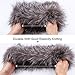 FURTALK Winter Fox Fur Hat Headband - Women's Genuine Wrap Cap Neckwarmer Original Black