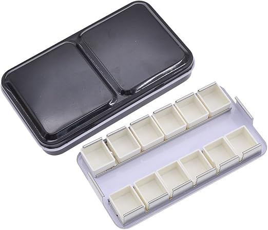 YNuth Caja Vacía de Metal para Acuarela con 12 Pans Acualera Medias: Amazon.es: Hogar