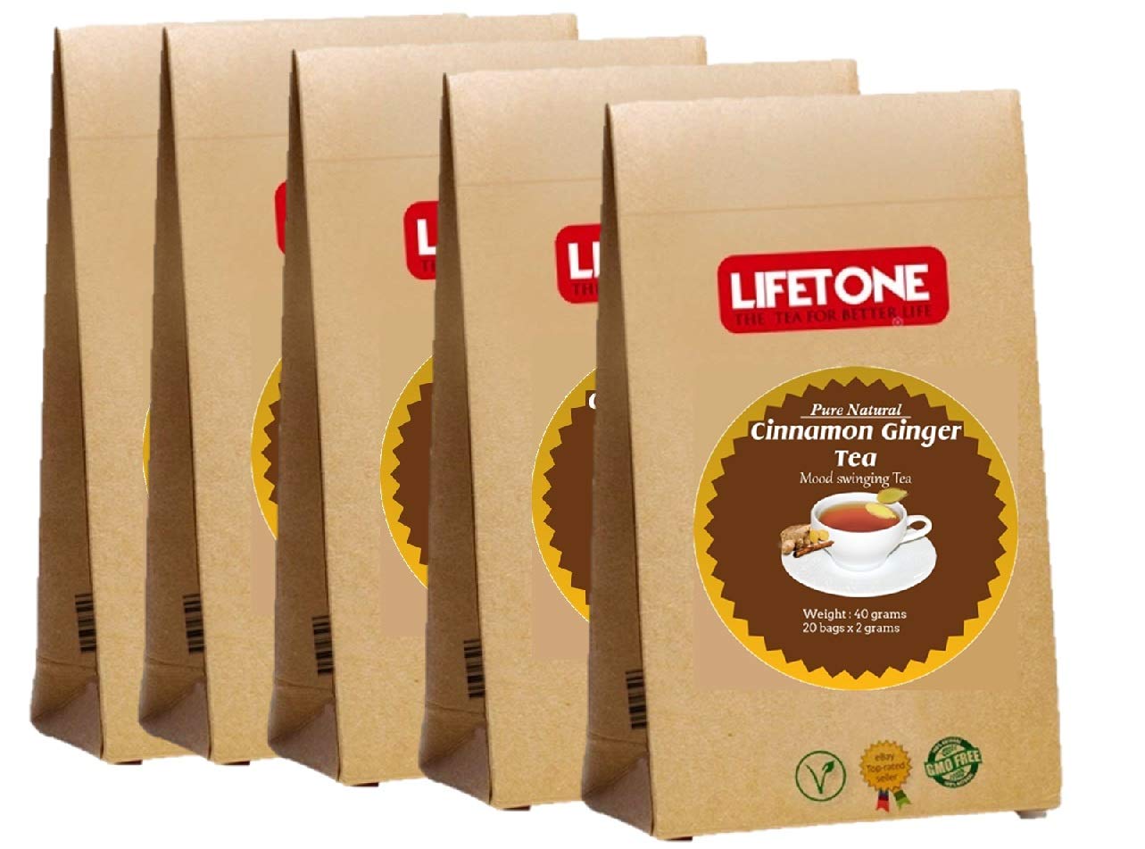 lifetone the tea for better lifeGinger & Cinnamon Tea Bags | Immunity Booster | Detox Tea |100 teabags