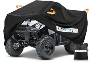 HAYCOVER ATV Cover, Waterproof for Polaris Sportsman Yamaha Grizzly Honda FourTrax Kawasaki KFX Wheel Car with Air Vents Reflective Strips and Buckle Straps Length up to 83 inches