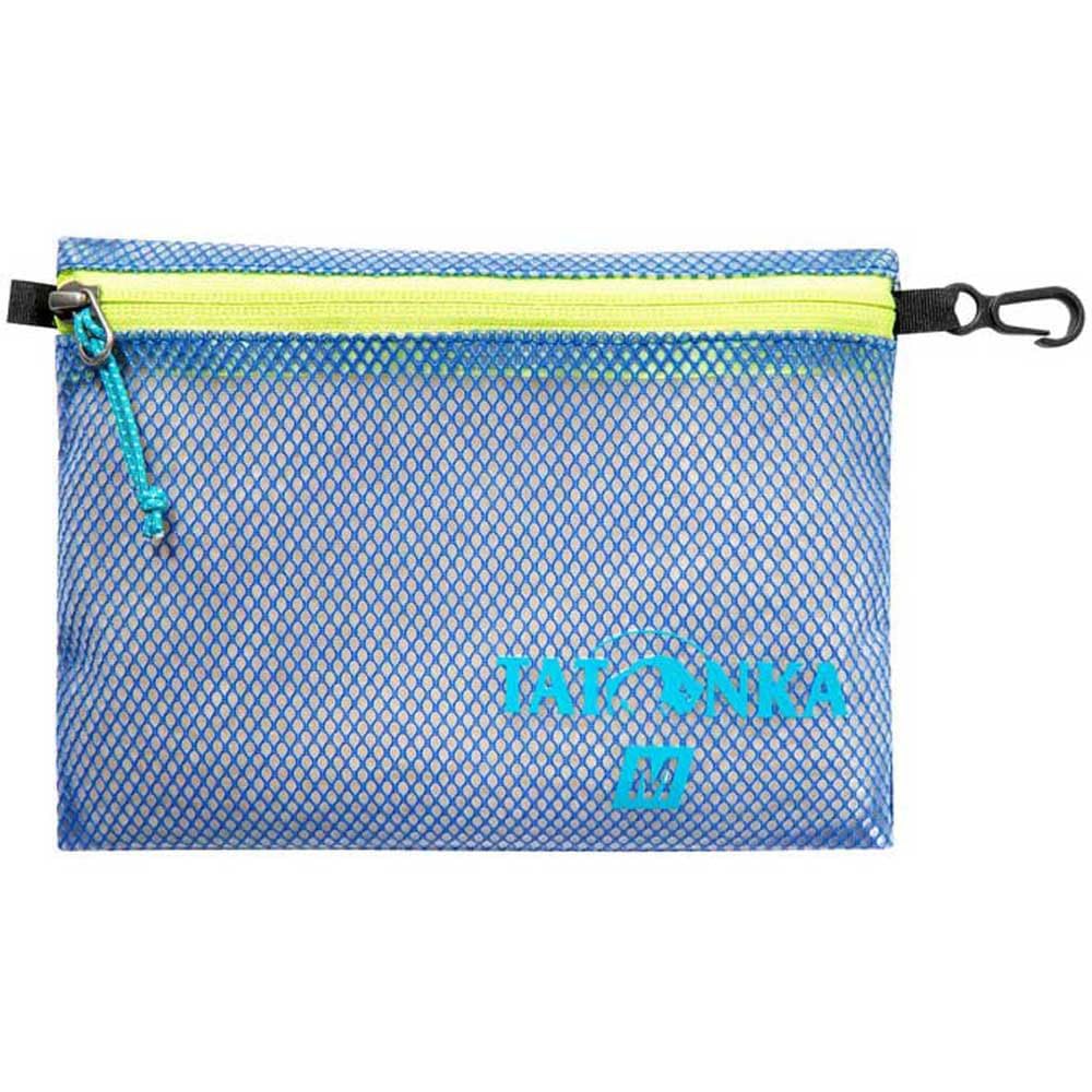 Tatonka Zip Pouch - Flat Storage and Document Bag in Various Sizes and as a Set - Transparent, Waterproof and Robust, Blue, M (20 x 15 cm)