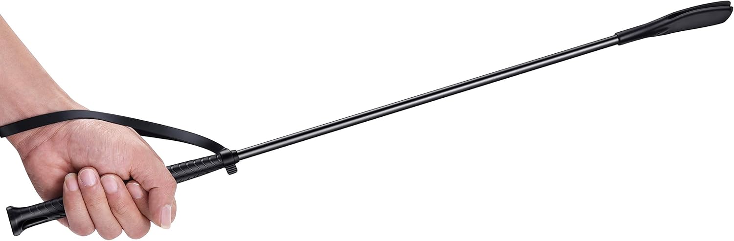SUNLAND Horse Riding Crop Jump Bat Non-Slip Dressage Crop 23" with Double Slapper: Sports & Outdoors