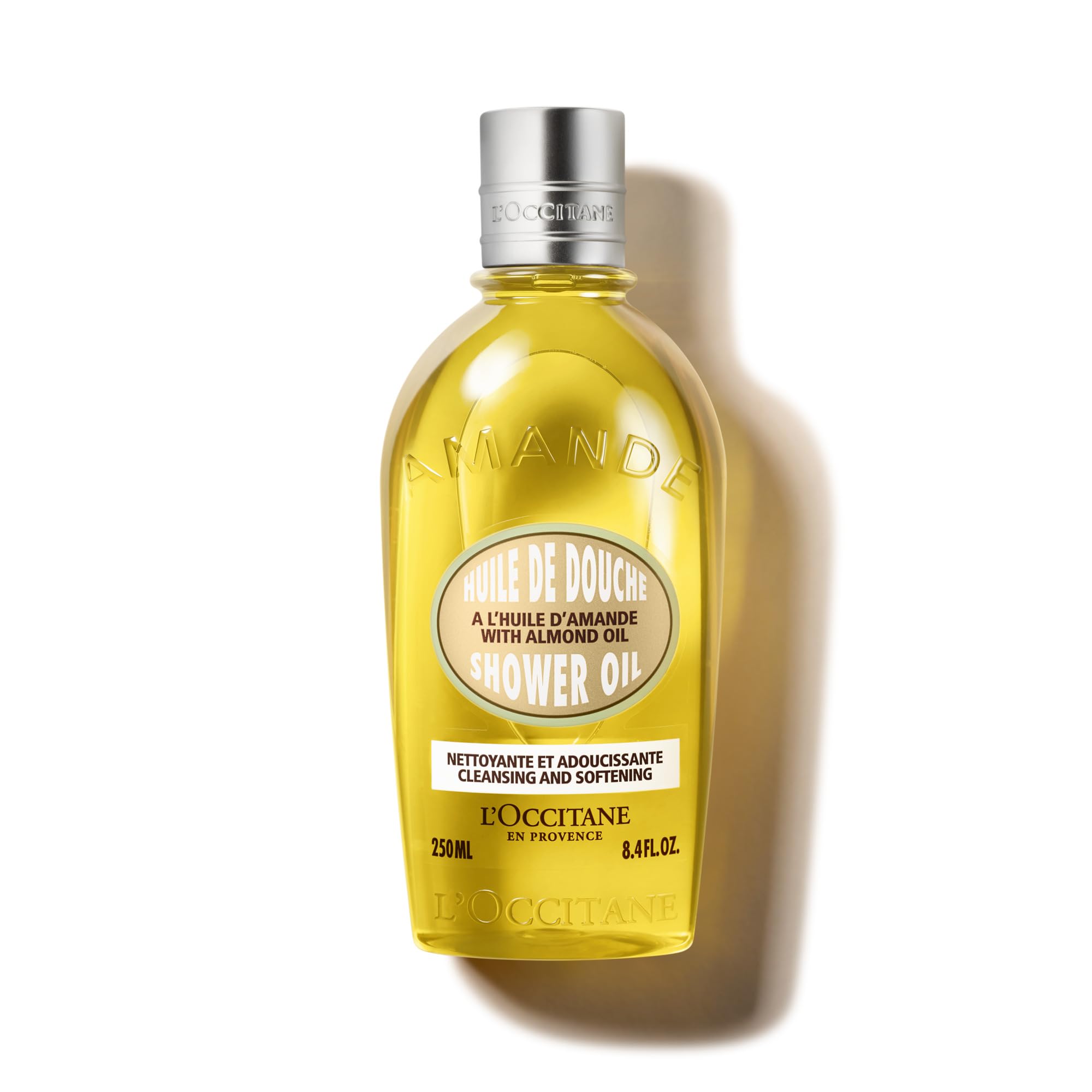 L'OCCITANE Almond Shower Oil 250ml | Moisturising & Nourishing | Vegan & 99% Readily Biodegradable | Luxury & Clean Beauty Body Wash for All Skin Types