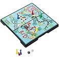 KOKOSUN Mini Snakes and Ladders Board Game Set -7.9″, Magnetic Travel Board Game, Family Fun Toys/Gift for Kids