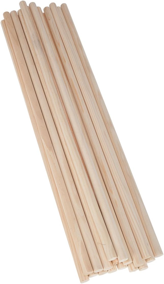 50 Palos de Madera 50 cm x 10 mm: Amazon.es: Hogar