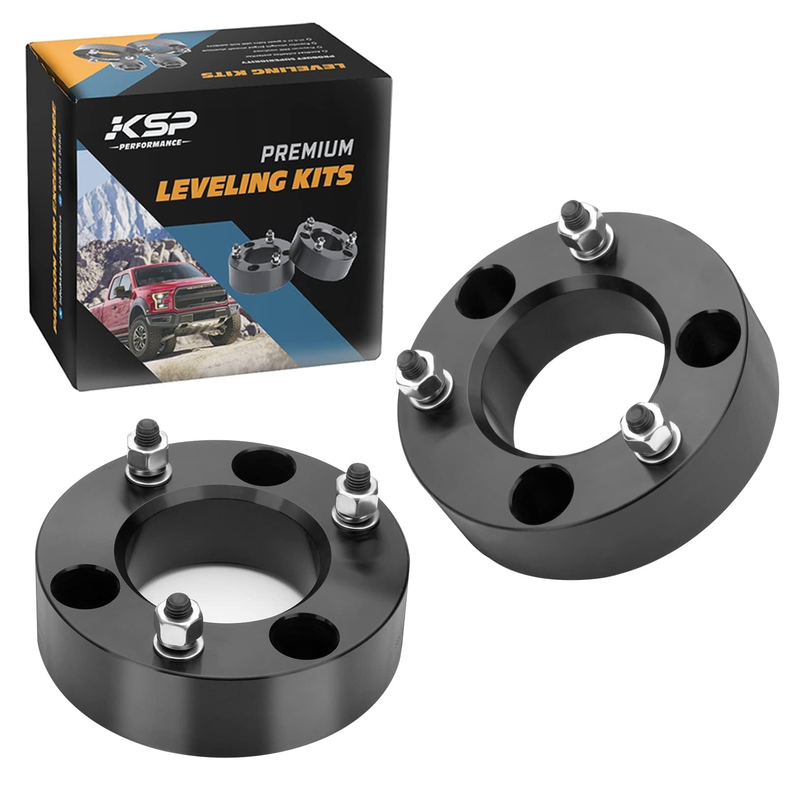 Photo 1 of KSP 2.5" Front Leveling Lift Kits for F150 2004-2026, 2.5in Chassis Level Kit Compatible With Expedition 2003-2018, Mark LT, 2pcs Auminum Suspension Strut Spacers Work On shock Absorber