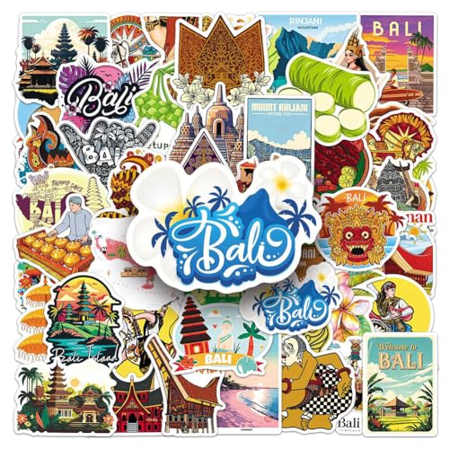 Indonesia Stickers 50Pcs Waterproof Vinyl