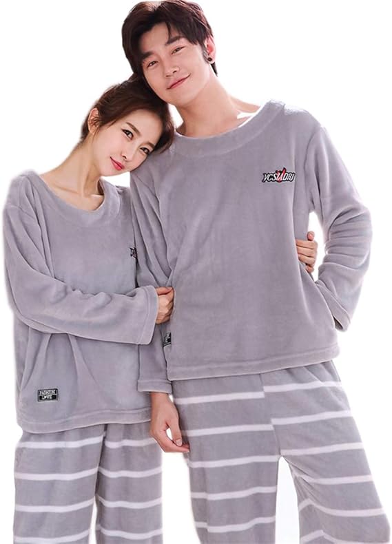 Amazon D Iizoo ペアパジャマ 冬 長袖 ルームウェア カップル ペアルック パジャマ お揃い レディース メンズ 結婚祝い プレゼント 可愛い パーカー 厚手 もこもこ 上下セット 誕生日お祝い クリスマス 男女兼用 Yy パジャマ ルームウェアセット 通販