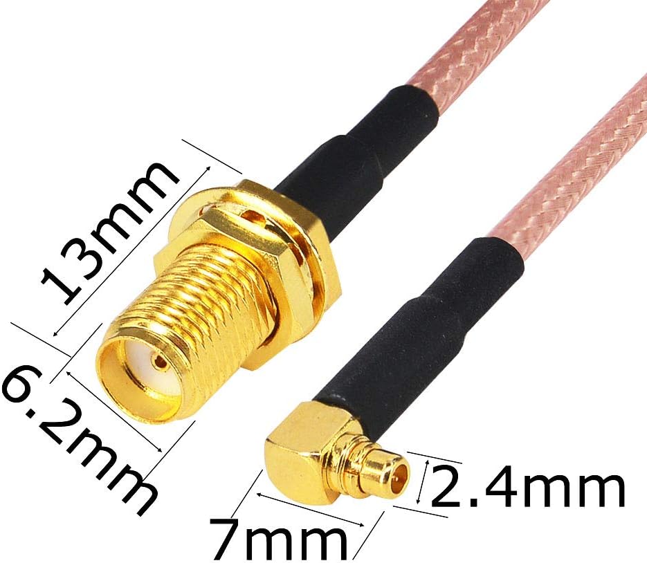 YILIANDUO SMA Female to MMCX Male Right Angle 10CM RG316 Cable MMCX to SMA Extension Assembly Cable for WiFi Antenna Pigtail QAV250 H210 FPV Racing Pack of 2 - Image 4