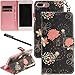 Urvoix for iPhone 7 Plus / 8 Plus Case, Card Holder Stand PU Leather Wallet Case - Painted Lanyard Flip Cover for iPhone 7 Plus / 8 Plus (5.5