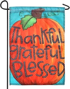 HAKDAY Pumpkin Garden Flag for Thanksgiving Day, 12 x 18 inches