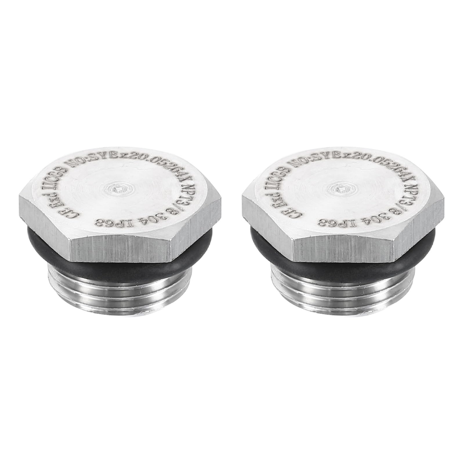 HARFINGTON 2pcs 304 Stainless Steel Pipe Plug