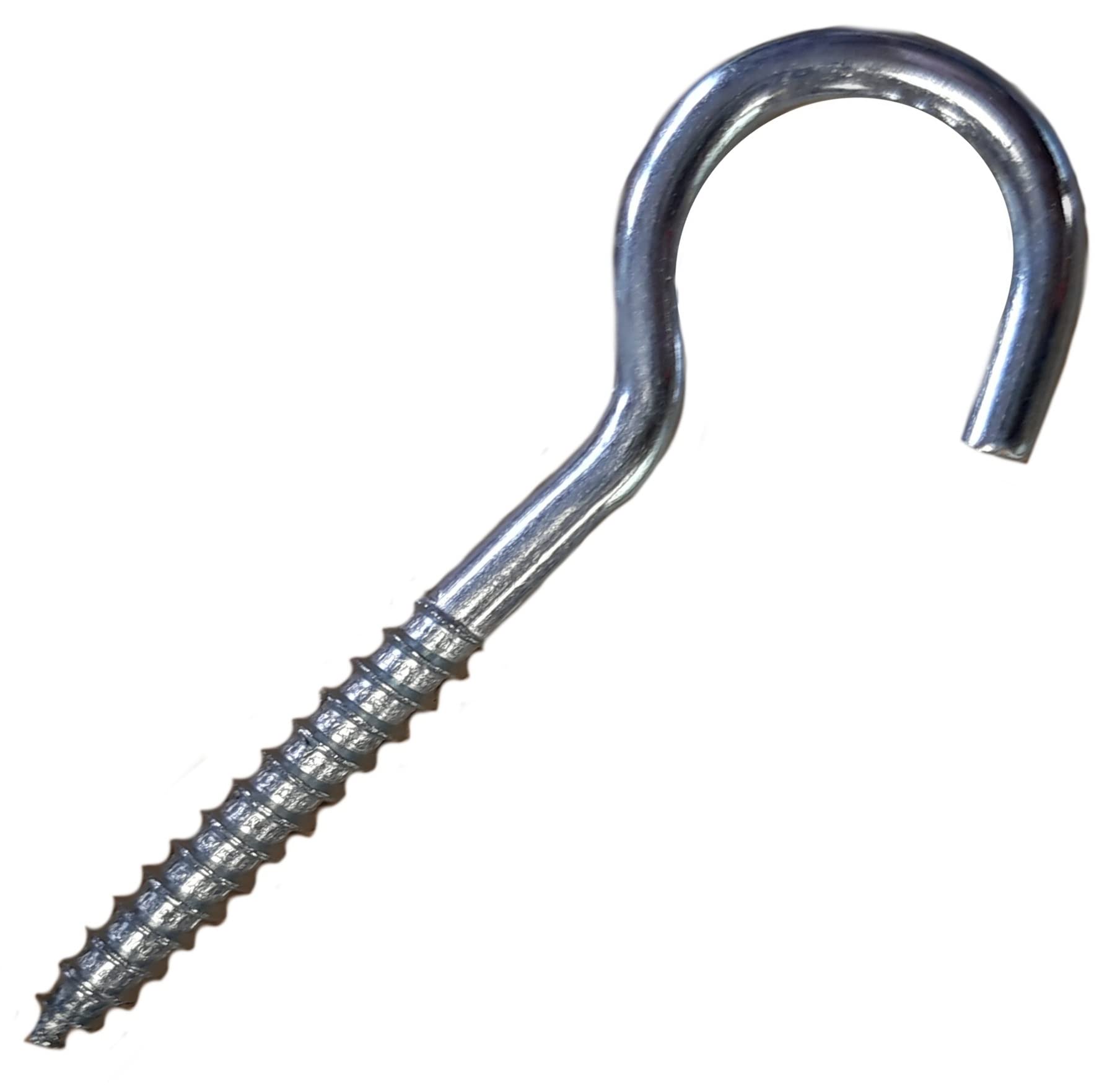 LLB Screw in Hooks Plain Ceiling Cup Screw-in Hooks M5 Large Heavy Duty Cup Hooks for Hanging Lights 5mm x 70mm (0.2" x 2.76") Box of 20pcs