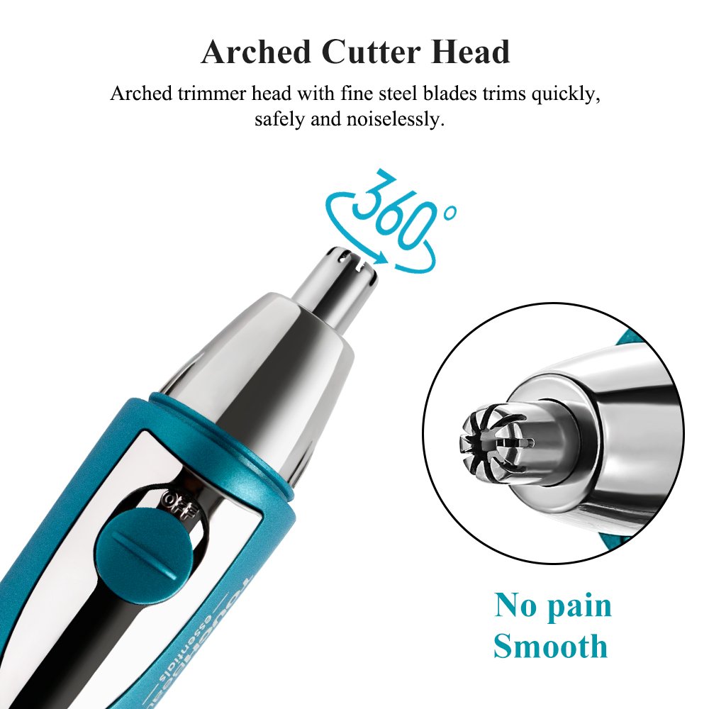 TOUCHBeauty AG-0616B LED Ohren und Nasenhaar Trimmer Elektrischer Haar Groomer(Blau)