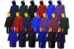 Adoretex Unisex Swim Parka Water Resistant Warm Coat Water Sports Swim Parka for Adults & Kids-PK005-Royal/Yellow-YXL