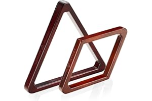 KONLLEN Solid Wood Billiard 8-Ball Triangle / 9-Ball Diamond Pool Ball Racks for 2-1/4" Pool Balls