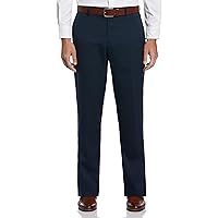Soojun Men's Classic Fit Flex Waist Flat Front Dress Pant