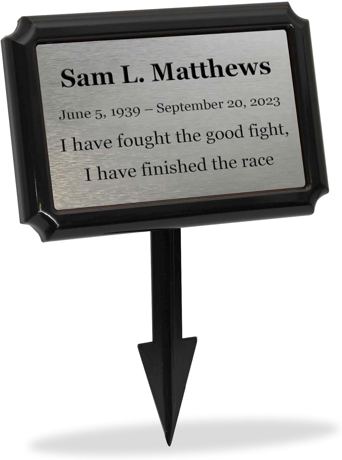 Plaques & Wall Art - Crowne Vault Recycled Temporary Grave Marker | Personalized and Custom Engraved Memorial Plaque for Outdoor Burial and Cemetery Use | Made in The USA and Responsibly Manufactured (Carbon)