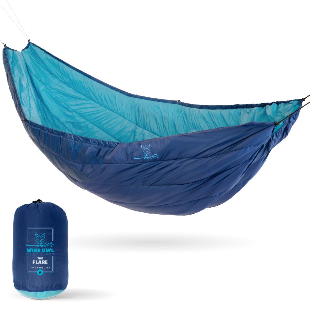 Wise Owl Outfitters Hammock Underquilt – Insulated Camping Quilt for Warm Sleeping – Fits Under Hammocks – Ultralight, Water-Resistant & Packable