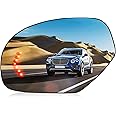 Left Driver Side Mirror Glass Replacement for 07-14 Chevy Silverado Suburban Tahoe Avalanche GMC Sierra Yukon Cadillac Escalade Rearview Side Heated Mirror with signal light Replace GM1324138
