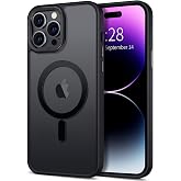 Hython Case for iPhone 14 Pro Max Case Magnetic Translucent Matte Phone Cases 6.7" [Compatible with MagSafe] Thin Slim Fit Shockproof Bumper Hard Protective Cover for Women Men Girls, Frosted Black