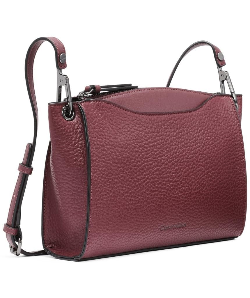 Calvin Klein Womens Garnet Top Zip Crossbody