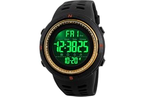 Men's Digital Sports Watch Waterproof Military Stopwatch Countdown Auto Date Alarm