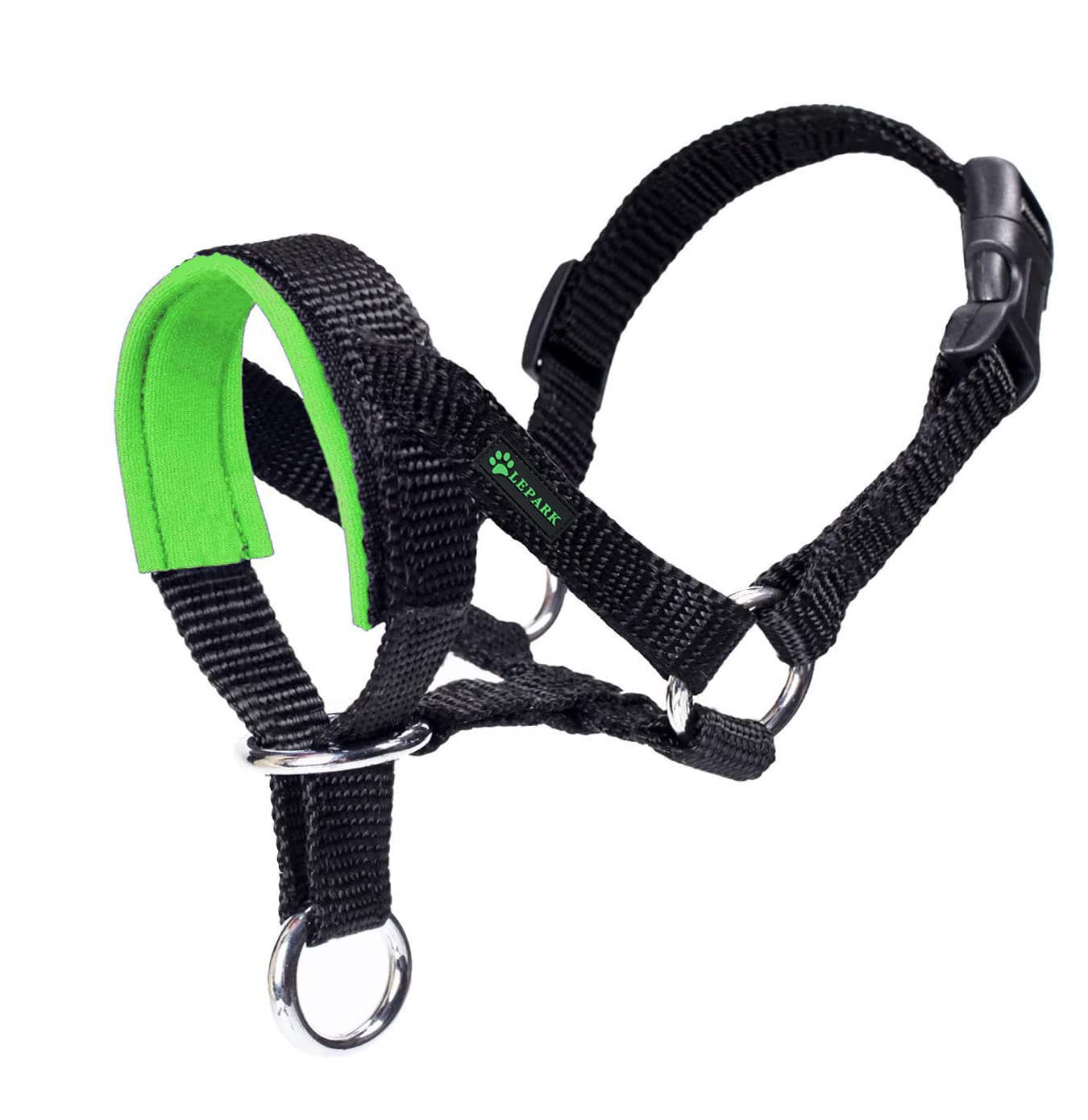Dog Head Collar with Padded Fabric, Head Harness for Dogs, Anti pulling Head Halter Collar, Adjustable and Easily Control (S, Apple Green) — image 1