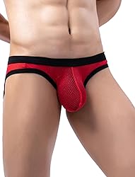 FEOYA Low Rise Bikini Underwear for Men See Through