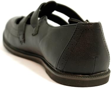 black patent t bar flat shoes