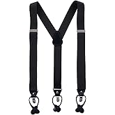 Ascentix Men's Classic Stretch 1 3/8 inch Convertible Suspenders