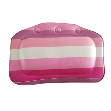 Divine Overseas Home Bathroom Use Neck Spa Support Relax Shower Multicolor Stripe Pattern Charms Foam Sponge Soft Bathtub Pillow Bath Headrest