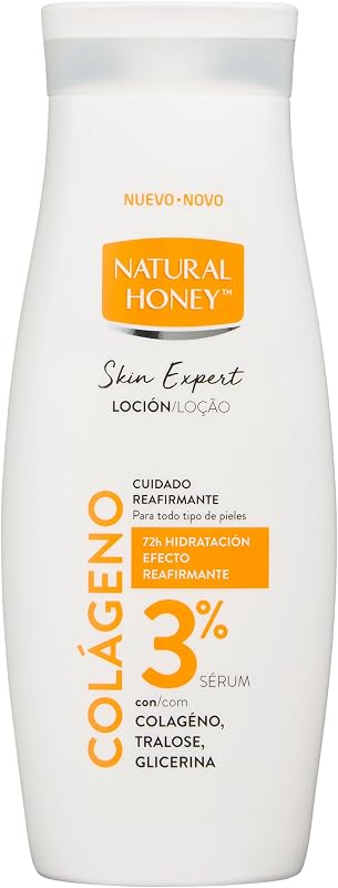 , Loção corporal Skin Expert com colagénio, efeito firme com sérum ativo a 3%, 72H de hidratação profunda, textura leve, absorção rápida, adequado para todos os tipos de pele