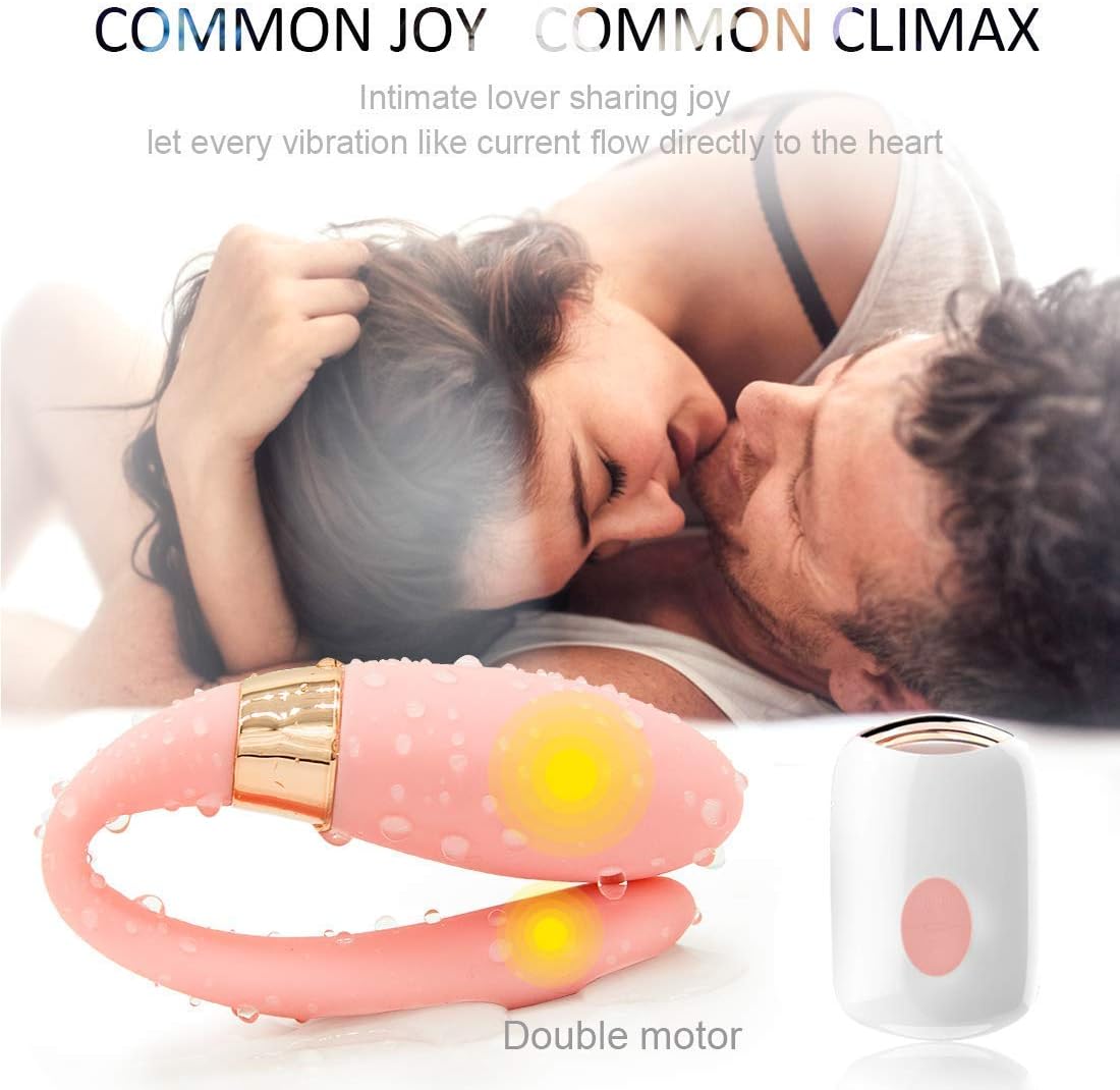 U-Shaped Two-in-one Mode Wearable Vibration Wireless Remote Control Waterproof Double-Head Vibration Hands-Free for Women and Couples