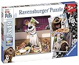 Ravensburger The Secret Life of Pets 3 Pack Puzzle 49 Piece Jigsaw Puzzles for Kids – Every Piece is Unique, Pieces Fit Together Perfectly