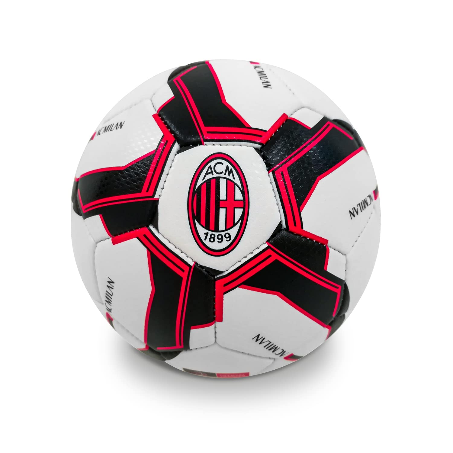 Mondo 13830 Sport-Sewing Football A.c. Milan Soccer Ball, Black, Size 2
