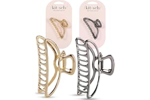 Kitsch Metal Hair Clips for Women - Durable & Elegant Metal Claw Clips, Perfect for Everyday Use & Special Occasions | Ideal 