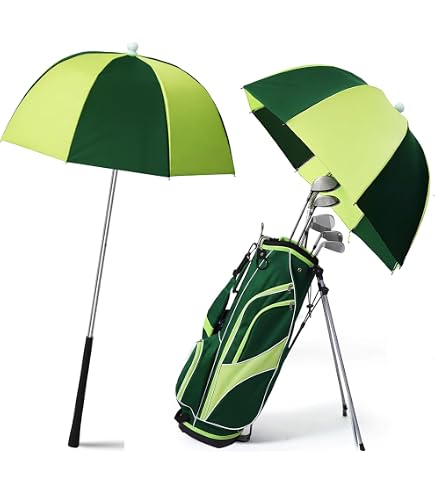 JP Lann Golf Bag Umbrella for Club Protection with Attached Ball Retriever and Goose Neck : Sports & Outdoors