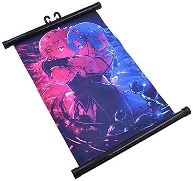 Amazon Com Momoso Store Japanese Anime Ram Rem Character Poster Wall Scroll Home Decor Hanging Cosplay Clothing